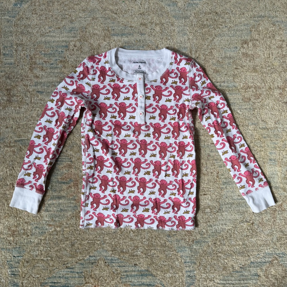 Roller Rabbit kids Red Monkey Pajamas